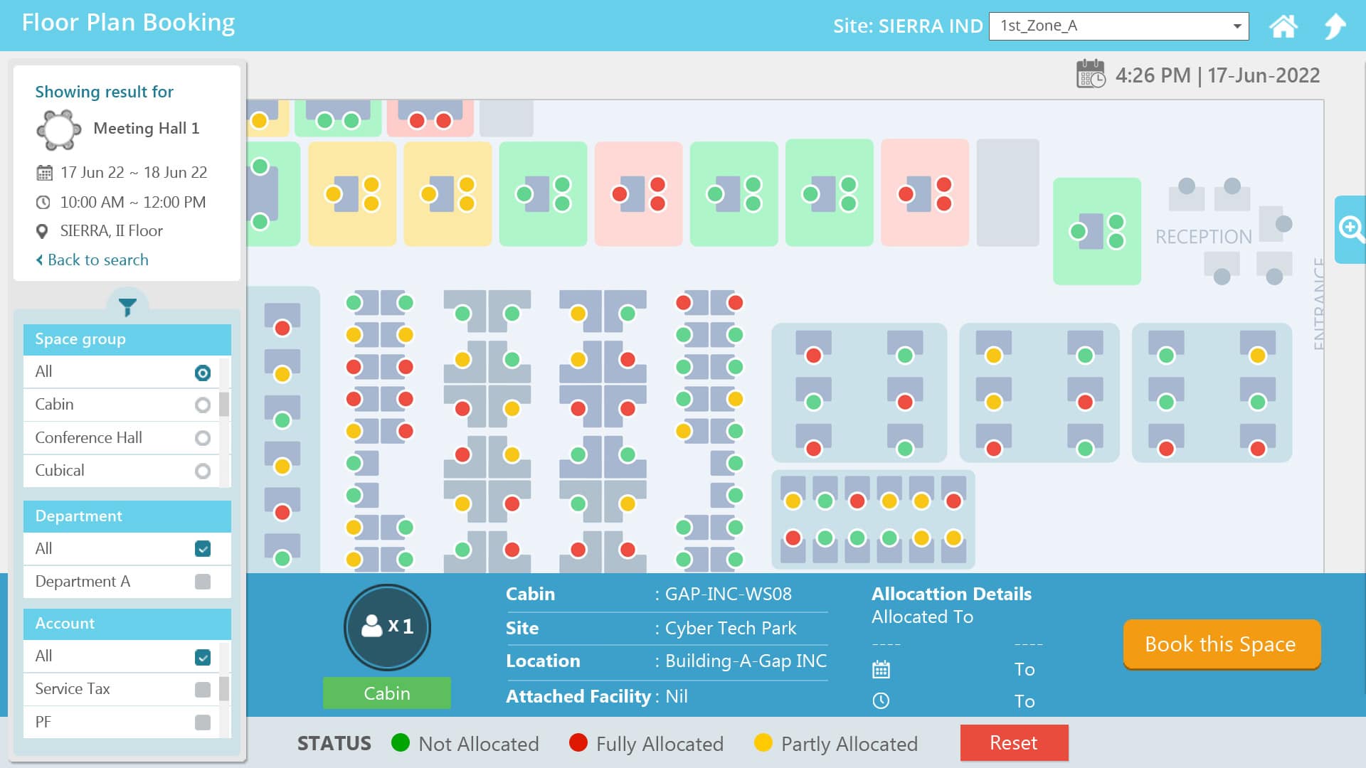 Floor Plan Booking